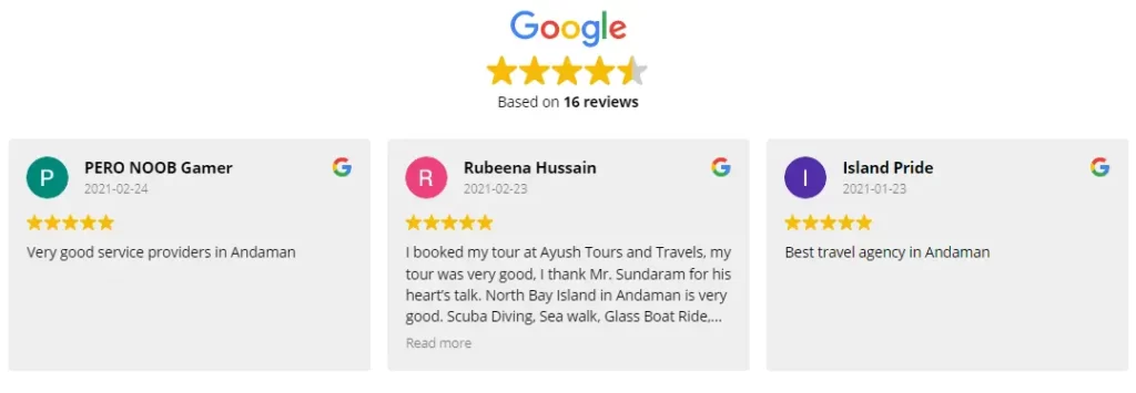 Ayush Tours and Travels Google Reviews