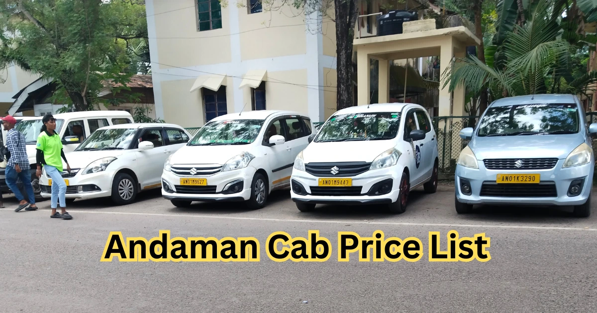 Andaman Cab Price List